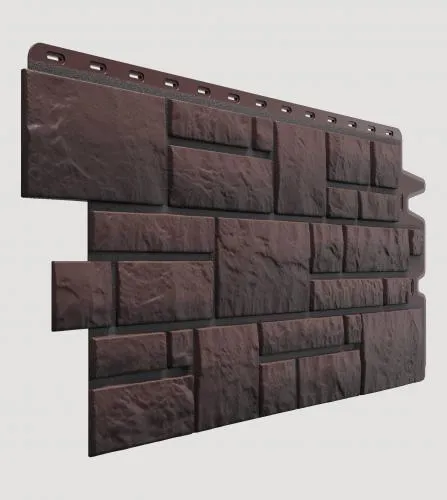 Schwarzburg Тёмный цокольный сайдинг под камень Docke Burg