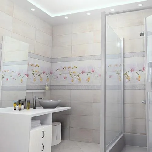 Орхио с глиттером серебро 3D панели ПВХ Кронапласт UNIQUE