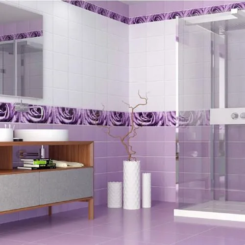 Капли росы фиолетовый 3D панели ПВХ Кронапласт UNIQUE