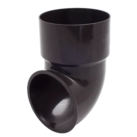 СЛИВНОЕ КОЛЕНО (НАКОНЕЧНИК) FINEBER 120 Ø80 - КОРИЧНЕВОЕ