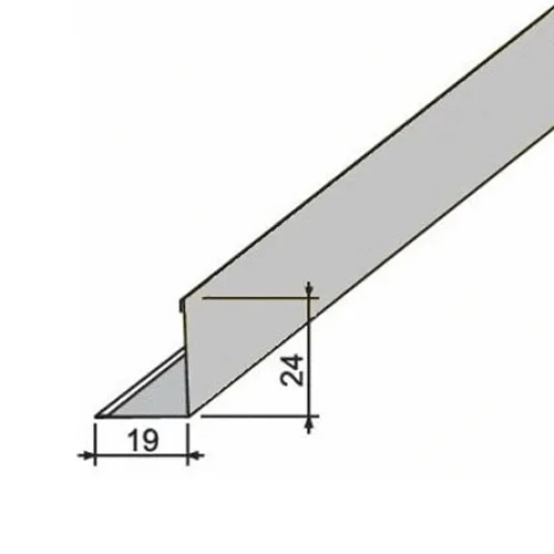 Уголок пристенный стальной 19*24