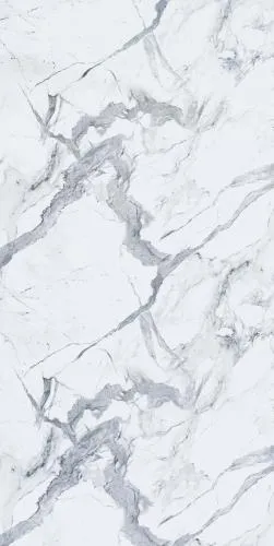 Панель стеновая МДФ влагостойкая Мрамор Каррара серый "СТИЛЬНЫЙ ДОМ" 2440х1220х3,2мм