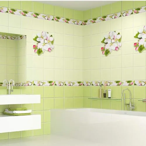 Яблоневый цвет зелёный 3D панели ПВХ Кронапласт UNIQUE