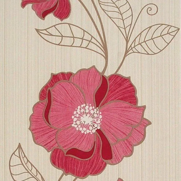 Камелия цвета вишня панели ПВХ Витопласт 2,7х0,25м (термопечать)