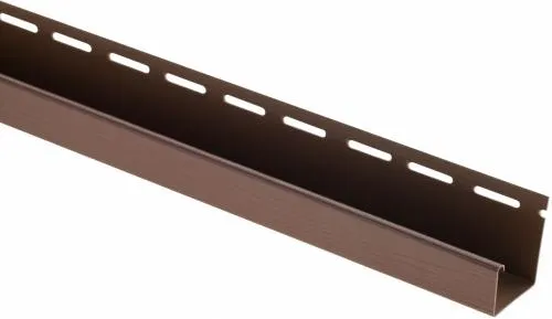 J-профиль Т-15 Альта-Профиль Орех тёмный к сайдингу АЛЬТА-ПРОФИЛЬ