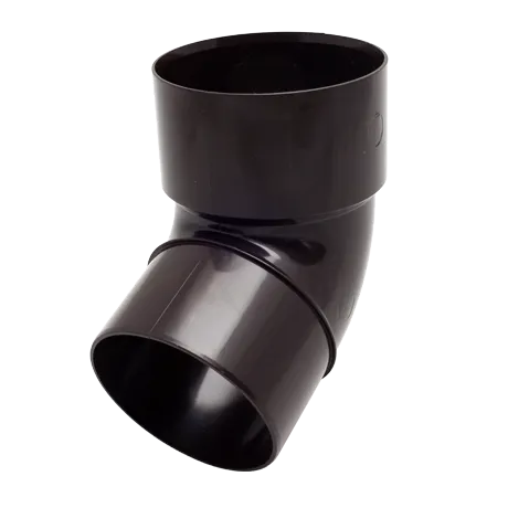 КОЛЕНО ВОДОСТОЧНОЙ ТРУБЫ FINEBER 120 Ø80 - КОРИЧНЕВОЕ