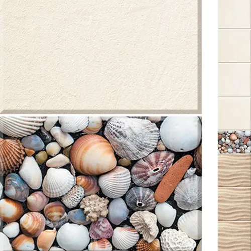 Дары моря бежевый фон 3D панели ПВХ Кронапласт UNIQUE