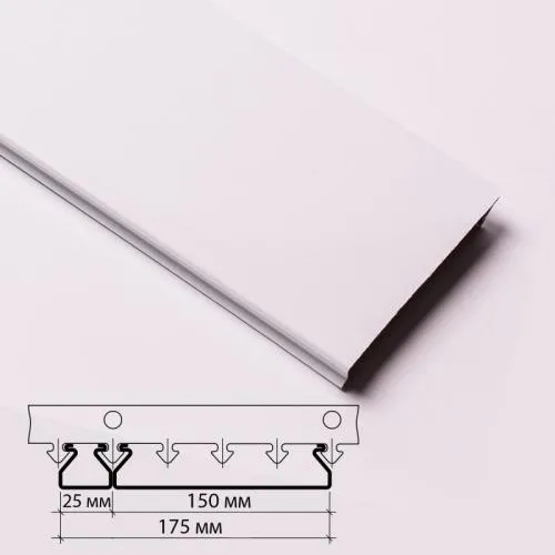 Рейка S дизайн ЖЕМЧУЖНО-БЕЛЫЙ 3000х150 C01