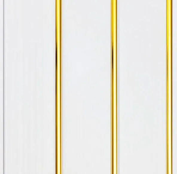 Потолочная панель ПВХ ЗОЛОТО 3-х секционная (3000х240х8мм)