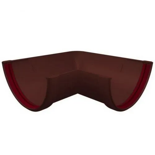 Угол желоба Grand Line ПВХ D120/87 мм универсальный 90 градусов шоколадный