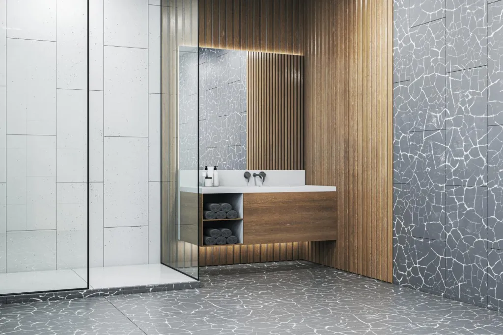 Фото варианта, как выглядят стены с панелями ПВХ