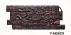Камень дикий КОРИЧНЕВЫЙ фасадная панель Fineber