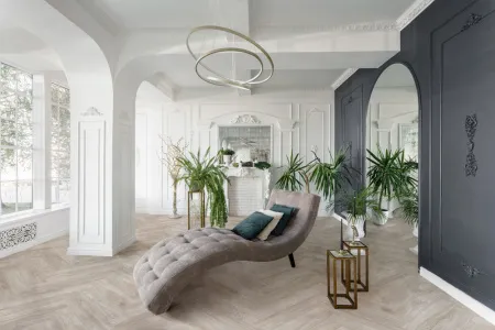 Виниловый ламинат SPC CronaFloor Herringbone дуб Ницца, продажа по цене 1&nbsp;790 руб. Характеристики, фото, описание и отзывы. Действуют акции и скидки. Доставка по Москве и области ☎️ 8 (495) 324-00-05 Ремиком