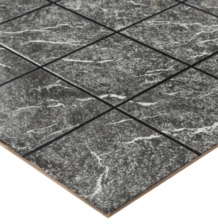 Панель стеновая МДФ влагостойкая под плитку Черный дымчатый 10х10 см "СТИЛЬНЫЙ ДОМ" 2440х1220х3,2мм, продажа по цене 2 105 руб. Характеристики, фото, описание и отзывы. Действуют акции и скидки. Доставка по Москве и области ☎️ 8 (495) 324-00-05 Ремиком