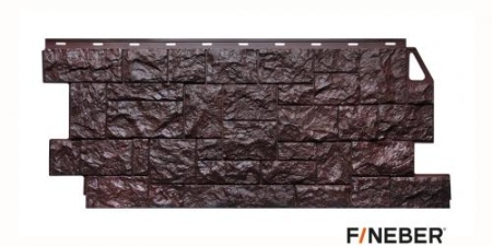 Камень дикий КОРИЧНЕВЫЙ фасадная панель Fineber