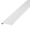Рейка S дизайн ЖЕМЧУЖНО БЕЛЫЙ С ХРОМИРОВАННОЙ ПОЛОСОЙ 3000х100 Е01