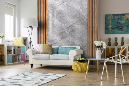 Панель стеновая МДФ влагостойкая Мрамор Бьянка светлая "СТИЛЬНЫЙ ДОМ" 2440х1220х3,2мм, продажа по цене 2 105 руб. Характеристики, фото, описание и отзывы. Действуют акции и скидки. Доставка по Москве и области ☎️ 8 (495) 324-00-05 Ремиком