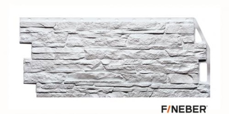 Скала МЕЛОВАННЫЙ БЕЛЫЙ фасадная панель Fineber